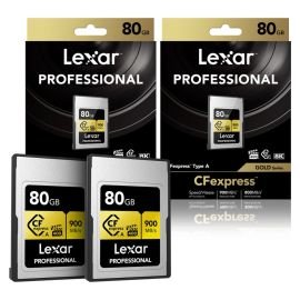 Memoria CF Express Tipo A Lexar 80GB x 2 Professional GOLD Series 900-800 MB/s (2-Pack) (LCAGOLD080G-R2ENG)