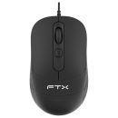 Mouse FTX FTXM73 USB 2400 DPI 4 Botones - Negro