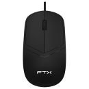 Mouse FTX FTXM47 USB 1200 DPI - Negro